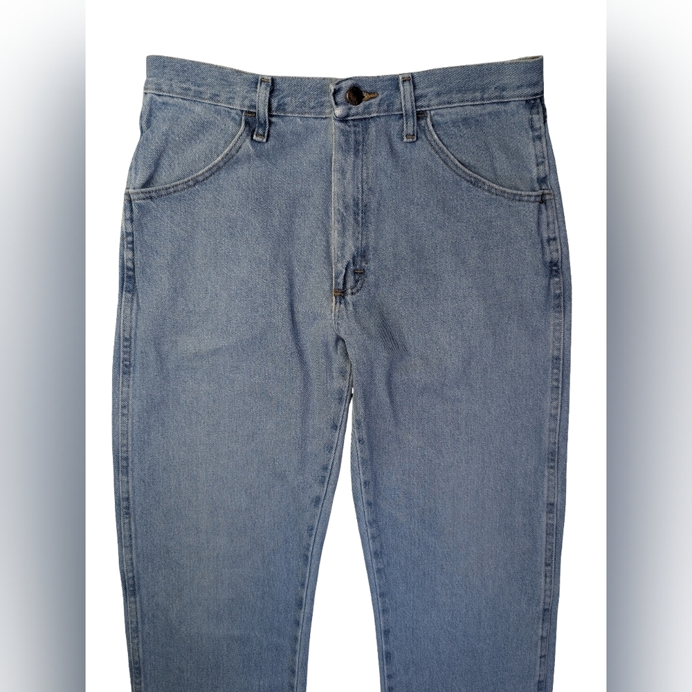 Vintage Rustler Light Wash Jeans | High Rise Straight Leg Western | 32" x 32" - Picture 3 of 8